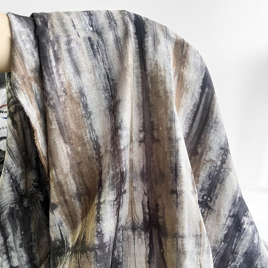 Purple Brown Ethnic Tie Dye Po - огляд і ціна Sewing Batik Fabric